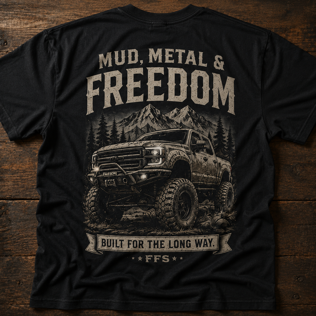 Mud, Metal & Freedom Forged Flag Tee