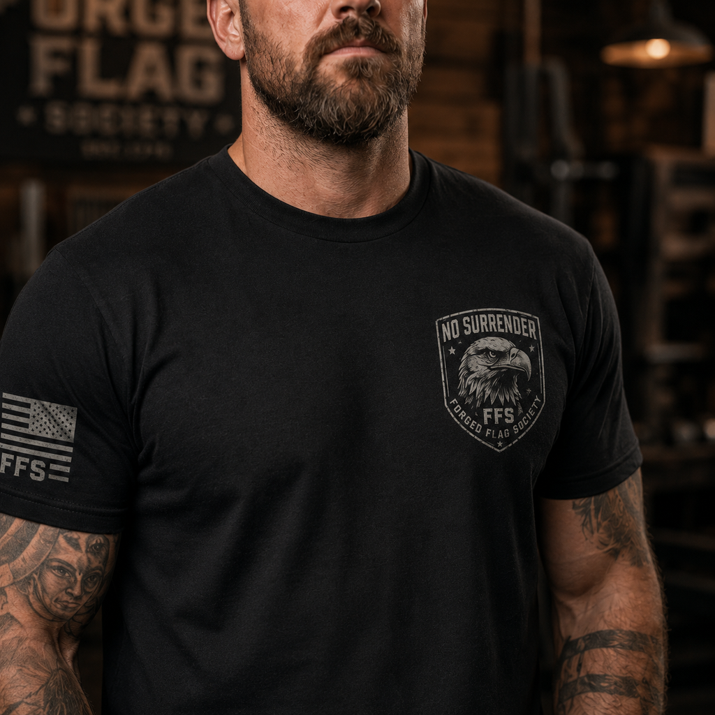 No Surrender Forged Flag Tee