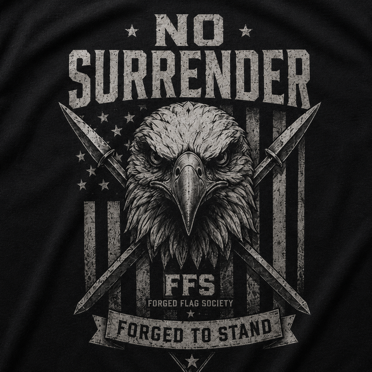 No Surrender Forged Flag Tee