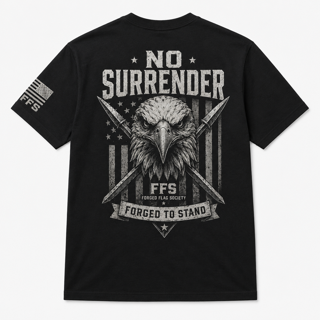 No Surrender Forged Flag Tee