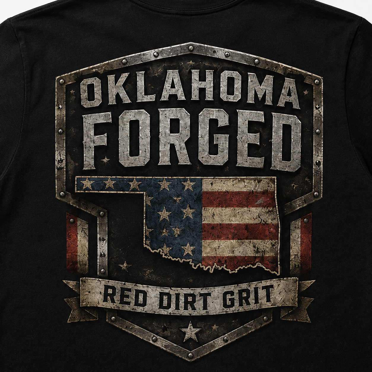 Oklahoma Forged Flag Tee