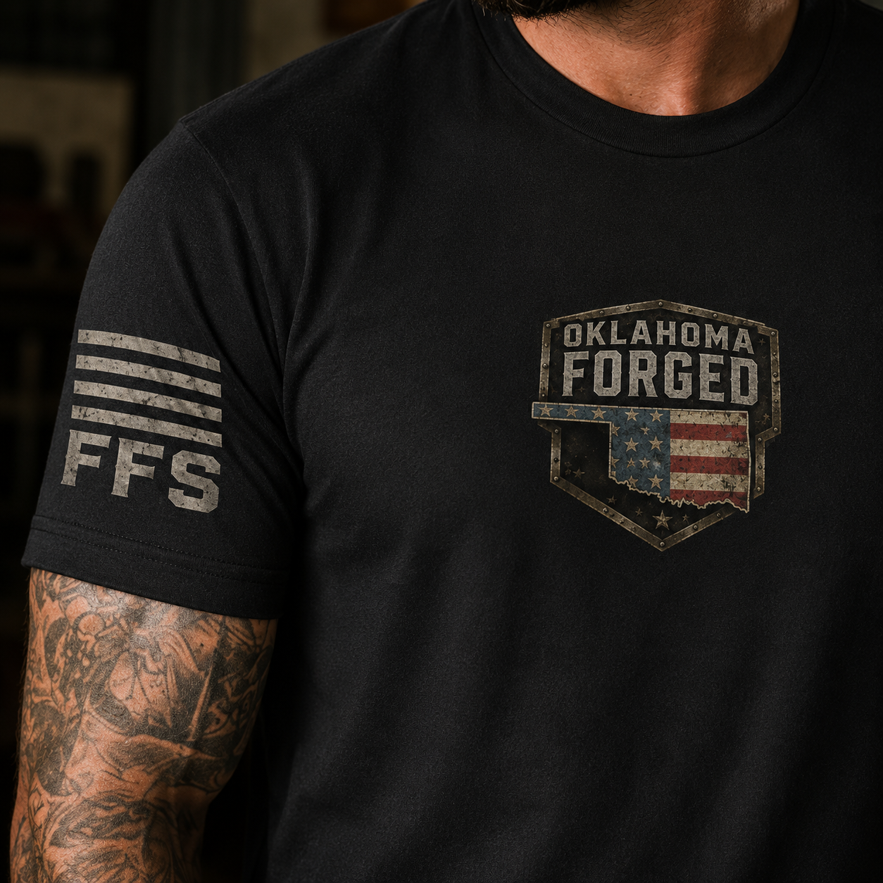 Oklahoma Forged Flag Tee
