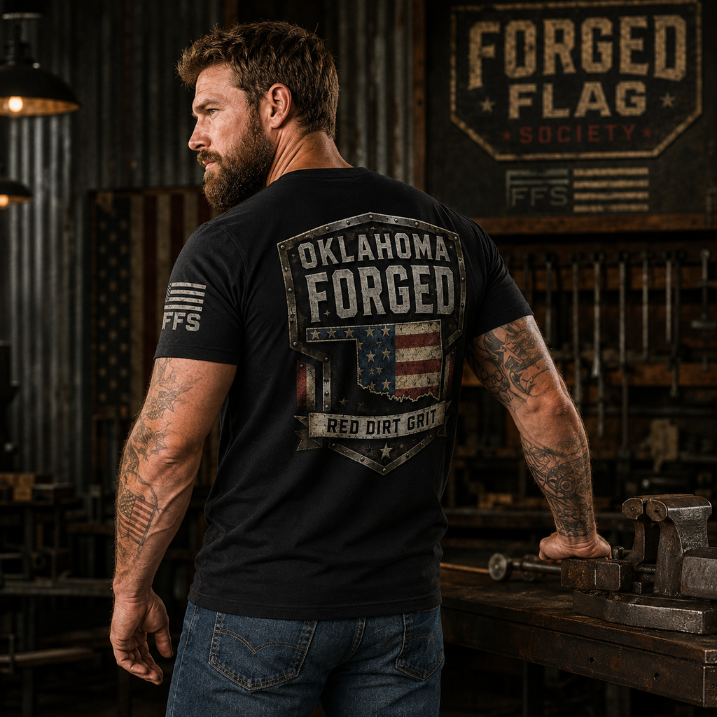 Oklahoma Forged Flag Tee