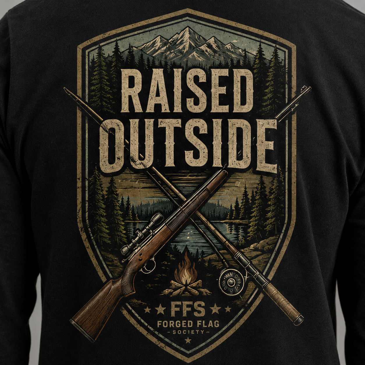 Raised Outside Forged Flag Tee