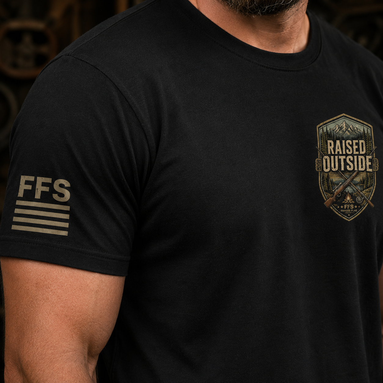 Raised Outside Forged Flag Tee