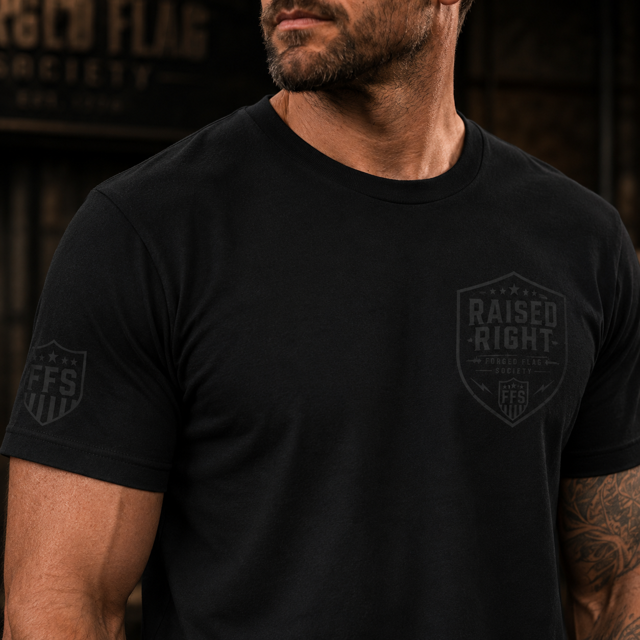 Raised Right Forged Flag Tee