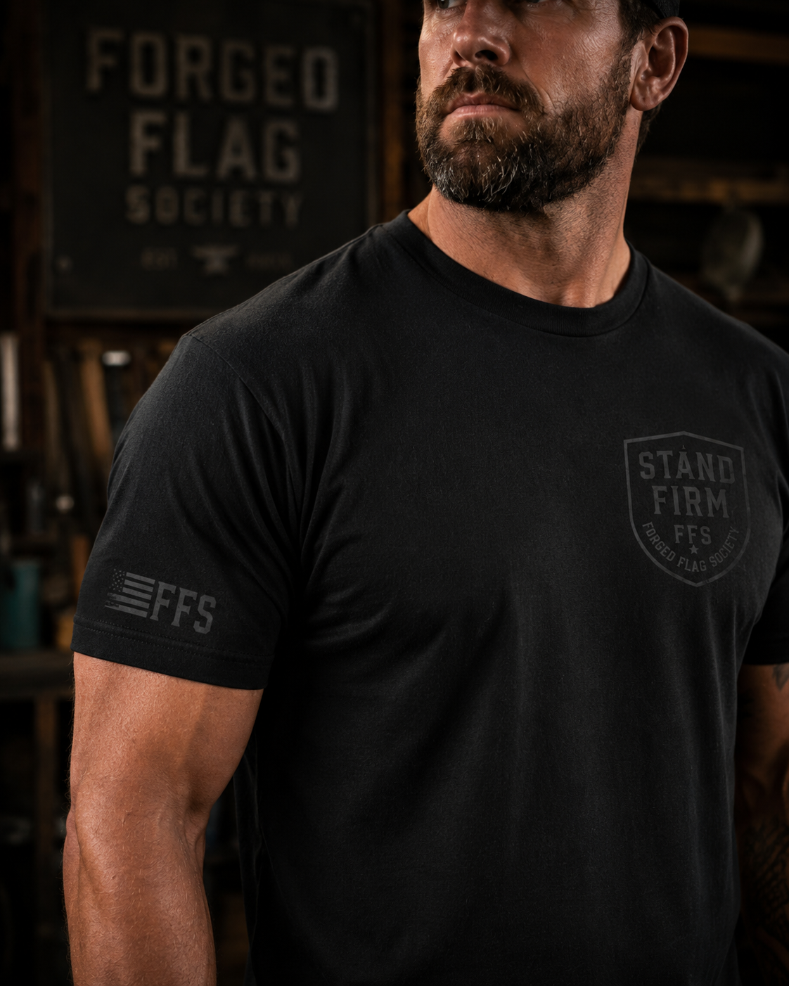 Hold Strong Forged Flag Tee
