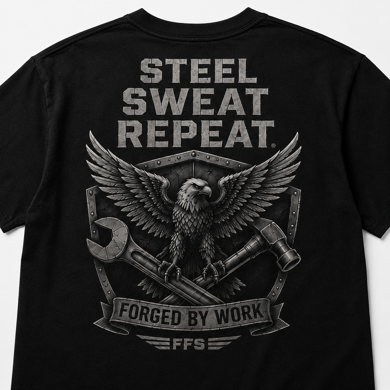 Steel Sweat Repeat Forged Flag Tee