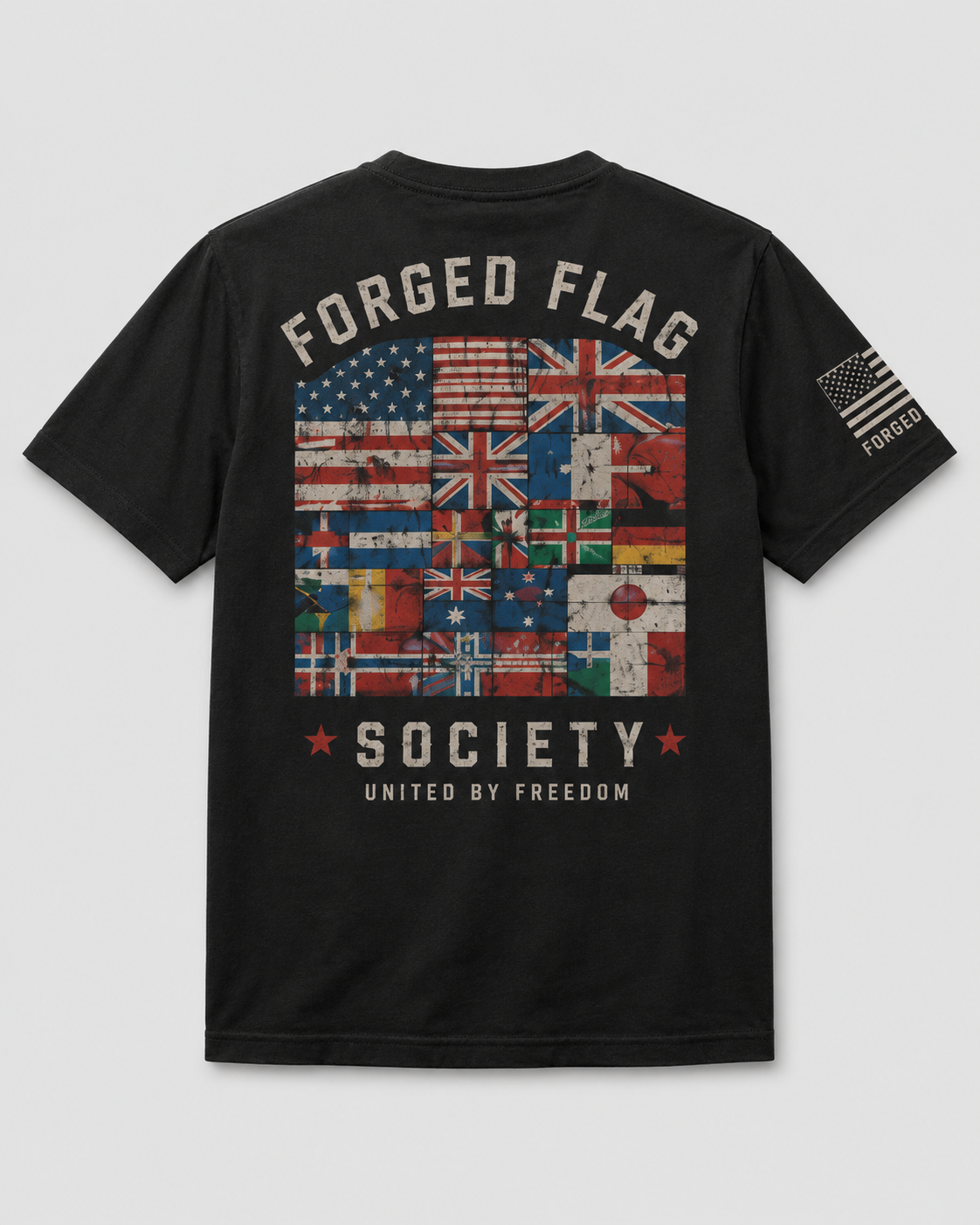 United By Freedom Forged Flag Tee